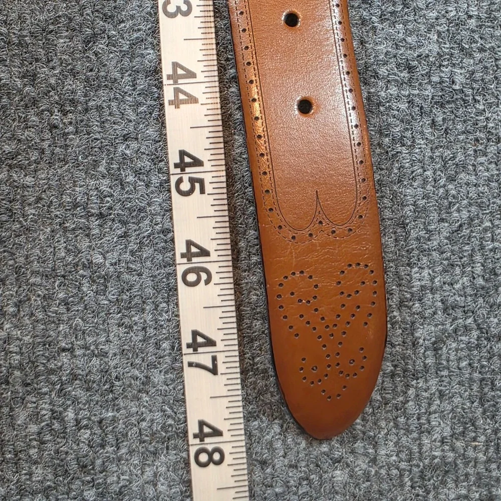 Size‎ 42 Genuine Italian Leather Men's Dress Belt Brogue Wingtip Detail 48